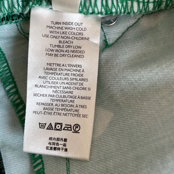 Maeve Anthropologie Jeans Green The Cigarette Heart Denim Pants Size 26 Festival - Picture 6 of 9